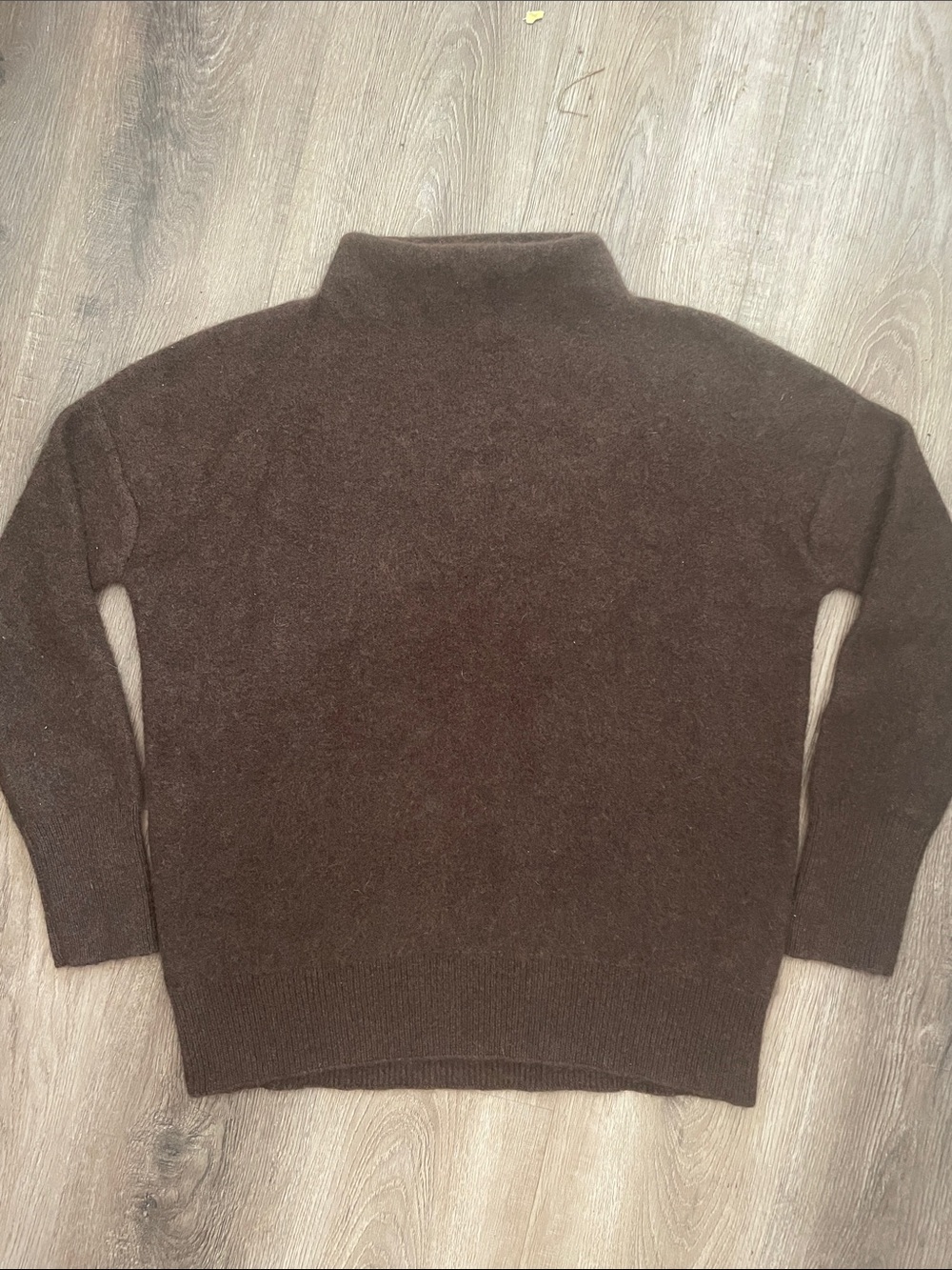 Vince Cashmere Funnel Neck Sweater Chocolate Brown Size S Fall 2020 Oversized - Picture 6 of 12